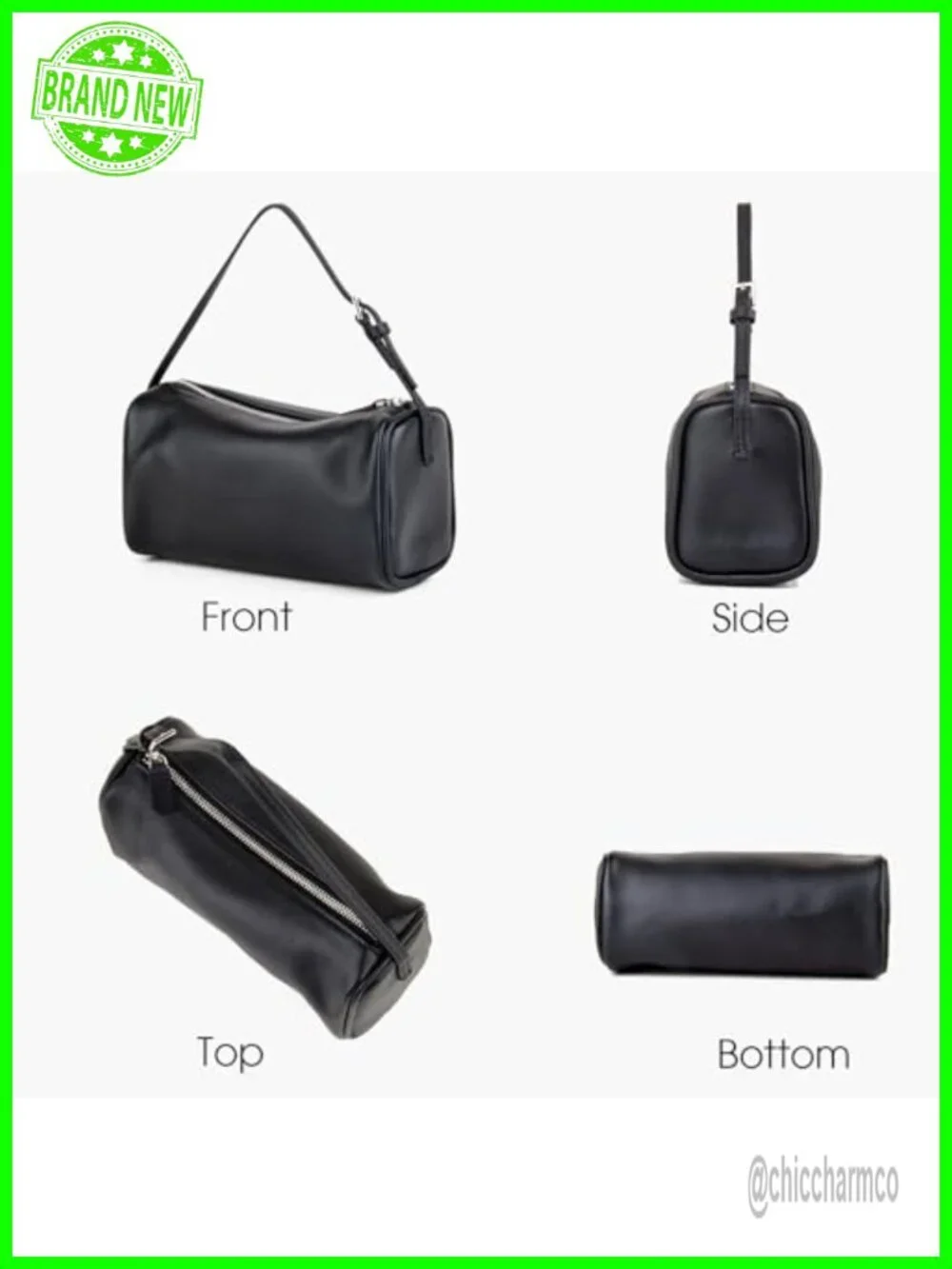 Premium Full-Grained Leather Crossbody Hobo Bag with Adjustable Strap